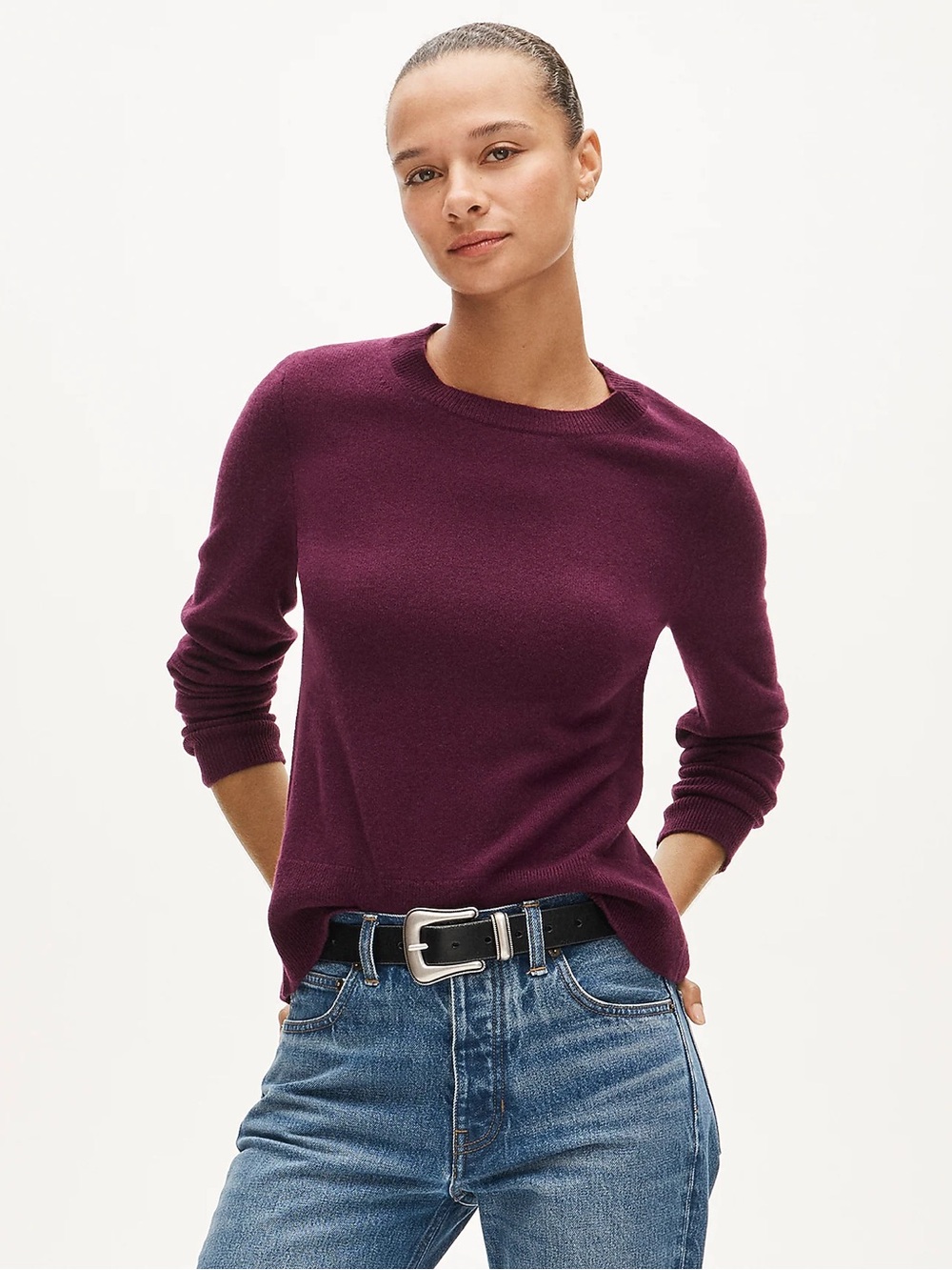 Cashmere classic-fit crewneck sweater